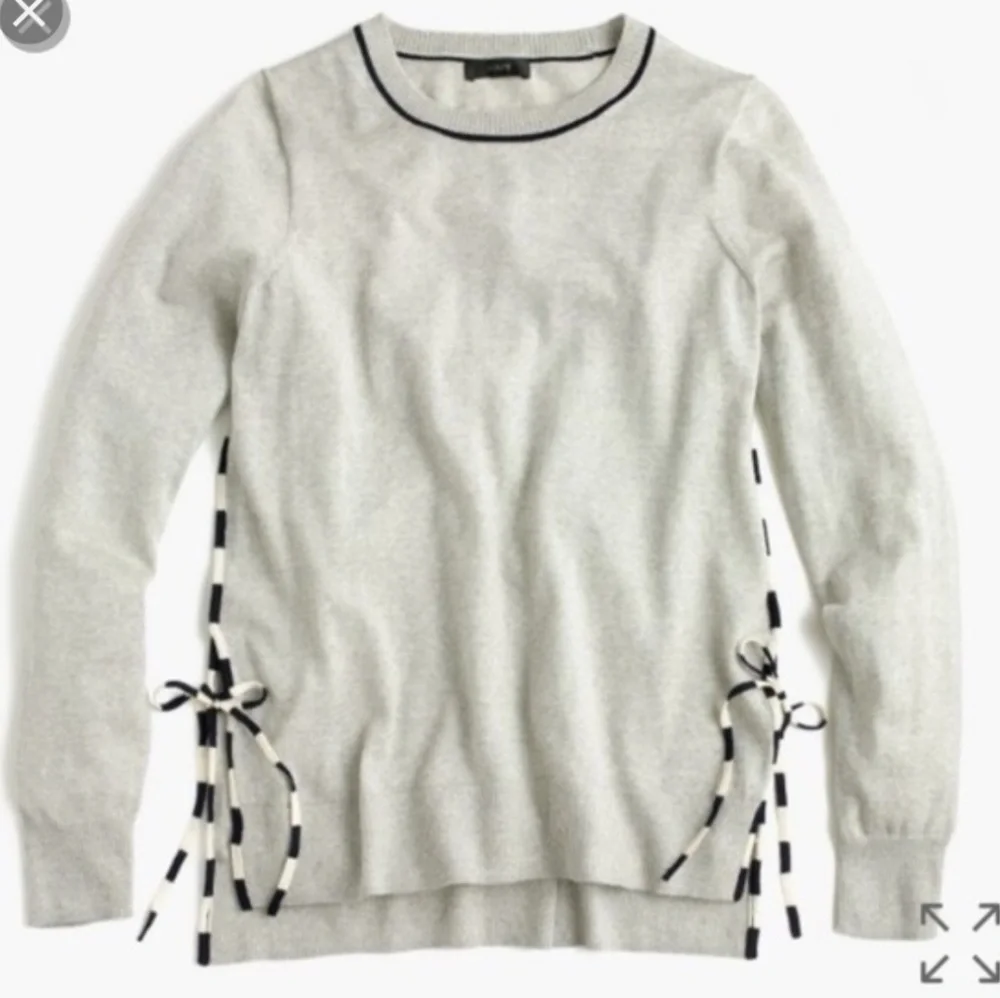 J. Crew Grey Tippi Side Tie Sweater